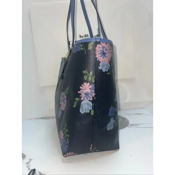 Coach Reversible Tote Handbag Floral Print F72652 - Picture 4 of 8